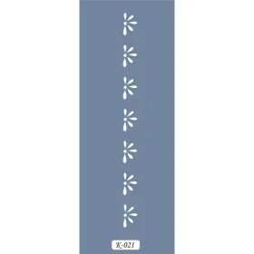 K21 6x20 Bordür Model Çiçek Stencil