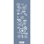 K23 6x20 Bordür Model Çiçekli Yaprak Stencil