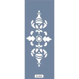 K26 6x20 Bordür Model Çiçek Desenli Stencil