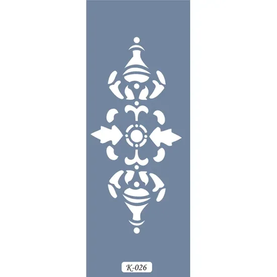 K26 6x20 Bordür Model Çiçek Desenli Stencil