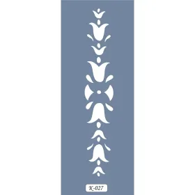 K27 6x20 Bordür Model Çiçek Desenli Stencil