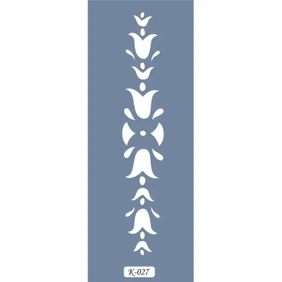 K27 6x20 Bordür Model Çiçek Desenli Stencil