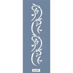 K29 6x20 Bordür Model Floral Desen Stencil