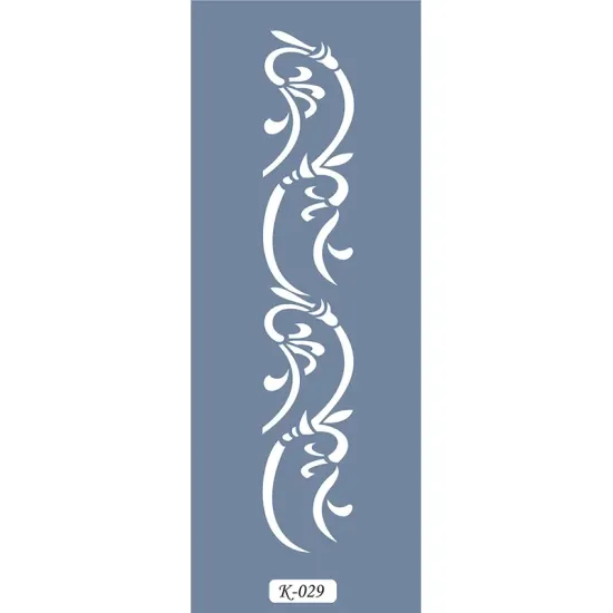 K29 6x20 Bordür Model Floral Desen Stencil