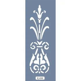 K30 6x20 Bordür Model Dekoratif Çiçek Stencil