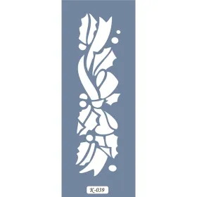 K39 6x20 Bordür Model Yılbaşı Yaprak Stencil
