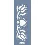 K40 6x20 Bordür Model Kalp ve Çiçek Stencil
