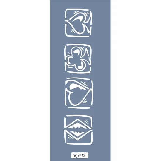 K42 6x20 Bordür Model Kart Sembolleri Stencil