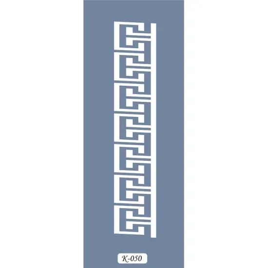 K50 6x20 Bordür Model Geometrik Desen Stencil