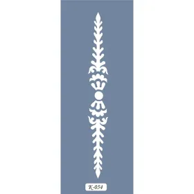 K54 6x20 Bordür Model Etnik Yaprak Stencil
