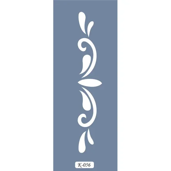 K56 6x20 Bordür Model Floral Desen Stencil