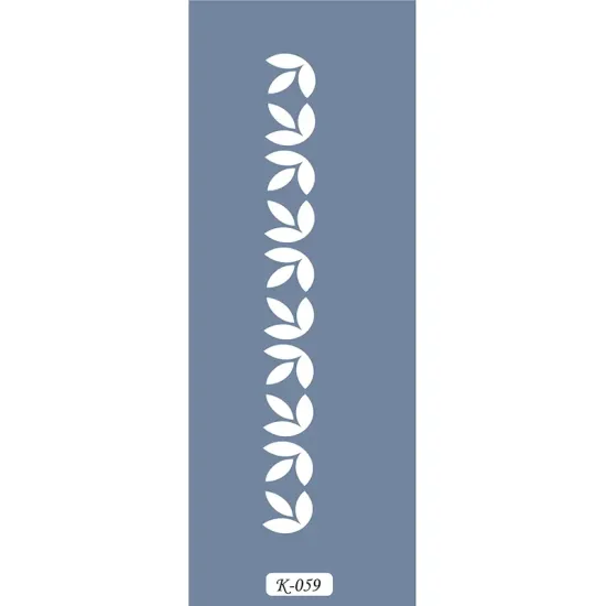 K59 6x20 Bordür Model Yaprak Stencil