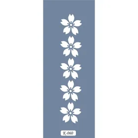 K60 6x20 Bordür Model Çiçek Stencil
