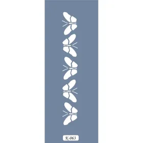 K63 6x20 Bordür Model Kelebek Şerit Stencil