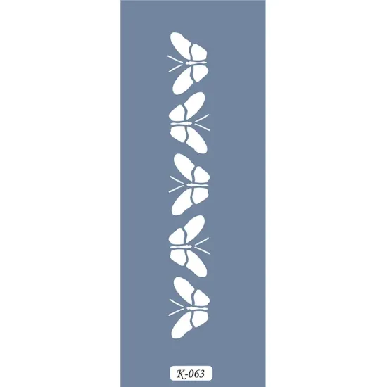 K63 6x20 Bordür Model Kelebek Şerit Stencil