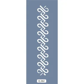 K64 6x20 Bordür Model Geometrik Desen Stencil