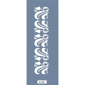 K65 6x20 Bordür Model Floral Desen Stencil