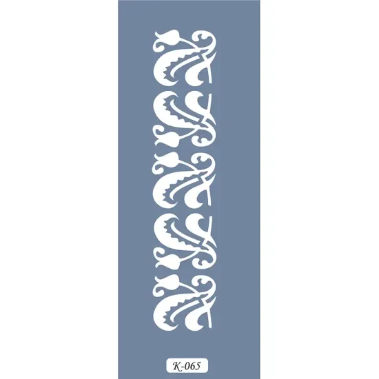 K65 6x20 Bordür Model Floral Desen Stencil
