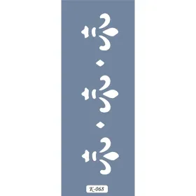 K68 6x20 Bordür Model Fleur-de-lis Stencil