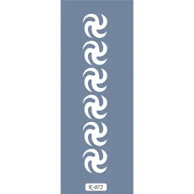 K72 6x20 Bordür Model Spiral Desen Stencil