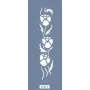 K74 6x20 Bordür Model Çiçekli Yaprak Stencil