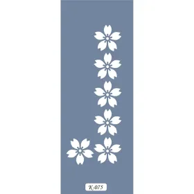 K75 6x20 Bordür Model Çiçek Stencil