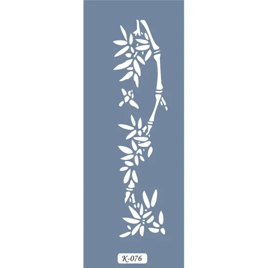 K76 6x20 Bordür Model Bambu Dalı Stencil