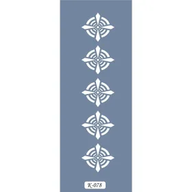 K78 6x20 Bordür Model Geometrik Çiçek Stencil