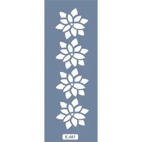 K83 6x20 Bordür Model Çiçek Desen Stencil