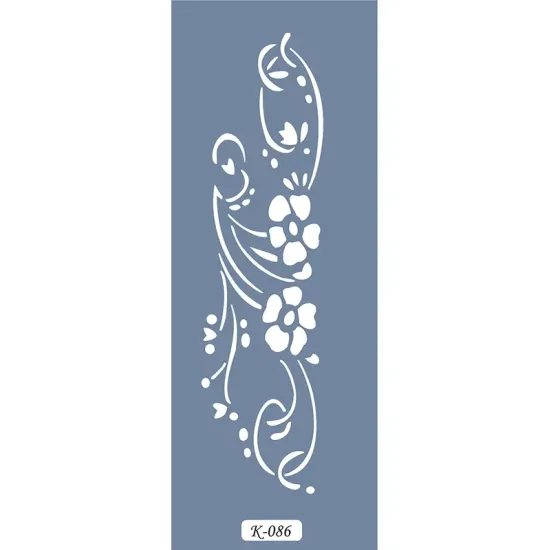 K86 6x20 Bordür Model Çiçek Desenli Stencil