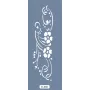 K86 6x20 Bordür Model Çiçek Desenli Stencil