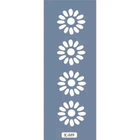 K89 6x20 Bordür Model Papatya Stencil