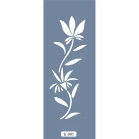 K95 6x20 Bordür Model Çiçek ve Yaprak Stencil
