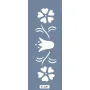 K100 6x20 Bordür Model Çiçek ve Yaprak Stencil