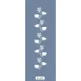 K103 6x20 Bordür Model Çiçekli Yaprak Stencil