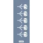 K106 6x20 Bordür Model Çiçek Deseni Stencil