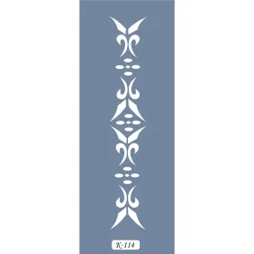 K114 6x20 Bordür Model Floral Desen Stencil