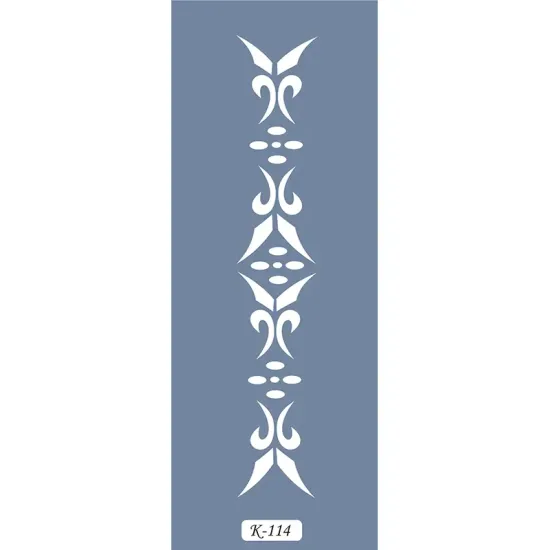 K114 6x20 Bordür Model Floral Desen Stencil