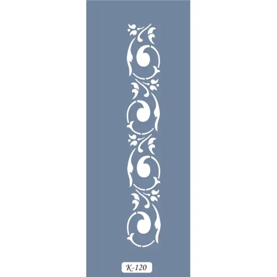 K120 6x20 Bordür Model Floral Desen Stencil