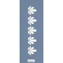 K123 6x20 Bordür Model Yaprak Stencil