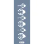 K124 6x20 Bordür Model Çiçek Stencil