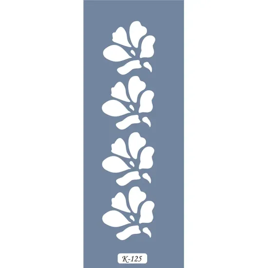 K125 6x20 Bordür Model Çiçek Desen Stencil
