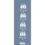 K126 6x20 Bordür Model Çiçek Desen Stencil