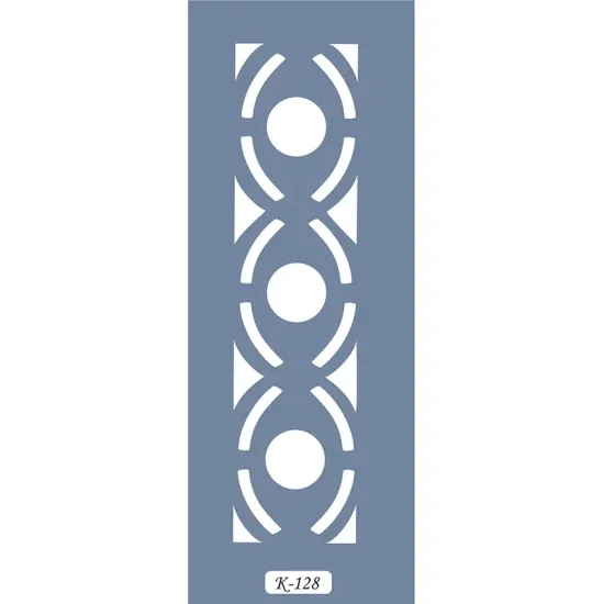K128 6x20 Bordür Model Geometrik Simetri Stencil