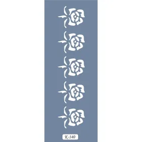 K140 6x20 Bordür Model Çiçek Stencil