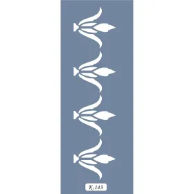 K143 6x20 Bordür Model Çiçek Desen Stencil