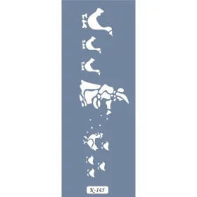 K145 6x20 Bordür Model Kadın ve Ördek Stencil