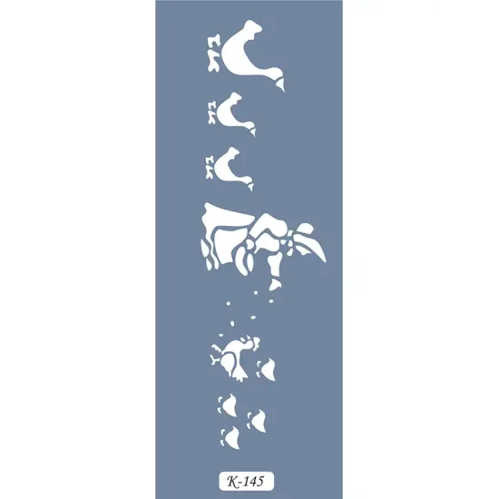 K145 6x20 Bordür Model Kadın ve Ördek Stencil