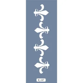 K147 6x20 Bordür Model Fleur-de-lis Stencil