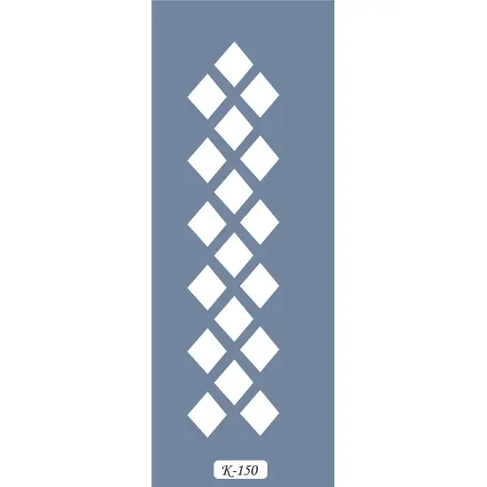 K150 6x20 Bordür Model Kare Dizilim Stencil